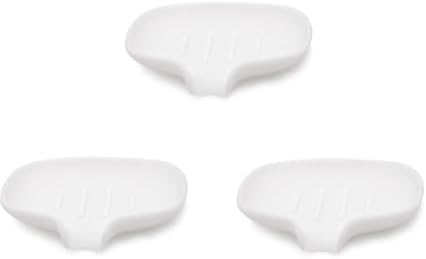 3-Piece Silicone Soap Dish Set Quick-Dry Drainage Dishwasher Safe