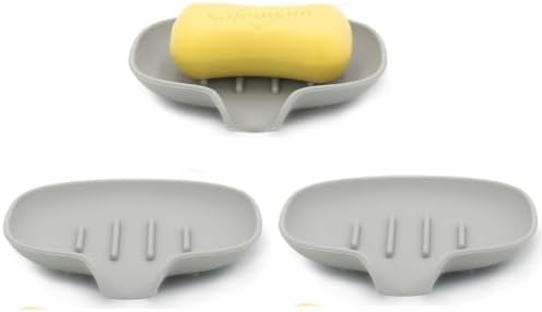 Quick Dry Silicone Soap Dish for Bathroom Kitchen Durable Easy to Clean