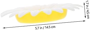 LIFKOME 4pcs Double Layer Daisy Soap Box with Drainage Storage