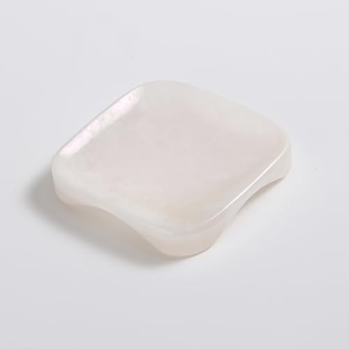 Natural Marble Soap Dish with Drainage White