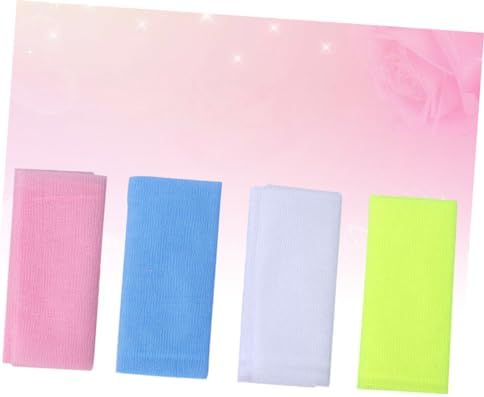 4pcs Exfoliating Bath Towel Long Nylon Back Scrubber Tool for Men Women