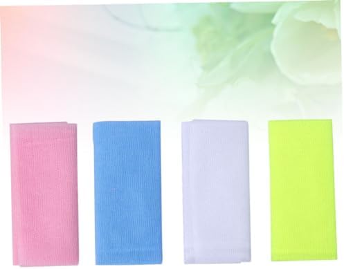 4pcs Exfoliating Bath Towel Long Nylon Back Scrubber Tool for Men Women