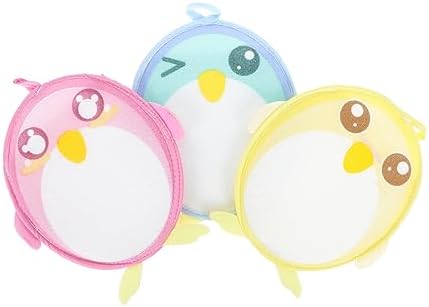 3-Piece Cartoon Penguin Foaming Towels for Fun Exfoliation