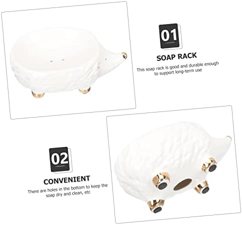 PRETTYZOOM Ceramic Hedgehog Soap Holder Elevate Your Bathroom decor