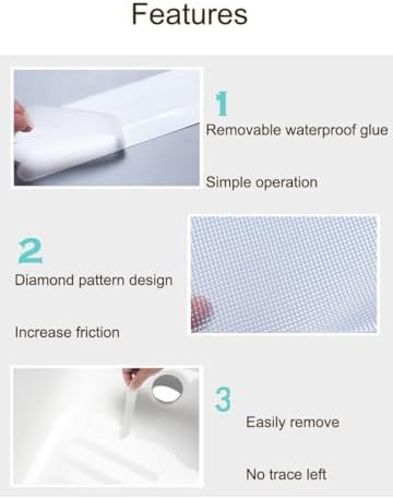 Anti-Slip Shower Stickers White