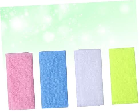4pcs Exfoliating Bath Towel Long Nylon Back Scrubber Tool for Men Women
