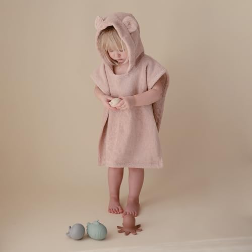 Mushie Poncho Towel for Kids organic Terry Cotton Ages 1-3