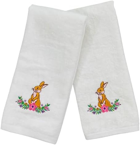 Luxurious Bunny Flower Hand Towels
