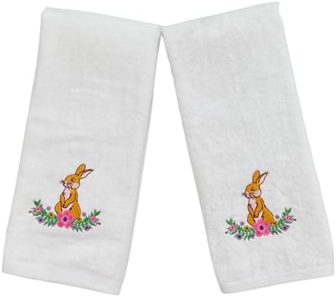 Luxurious Bunny Flower Hand Towels