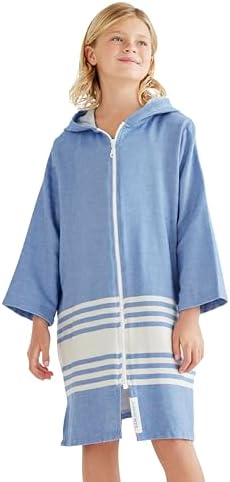 Kids Bathrobe with Hood and Zip-Up Design