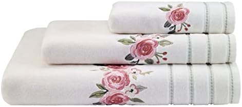 Elegant 3-Piece Cotton Towel Set - Spring Garden Collection