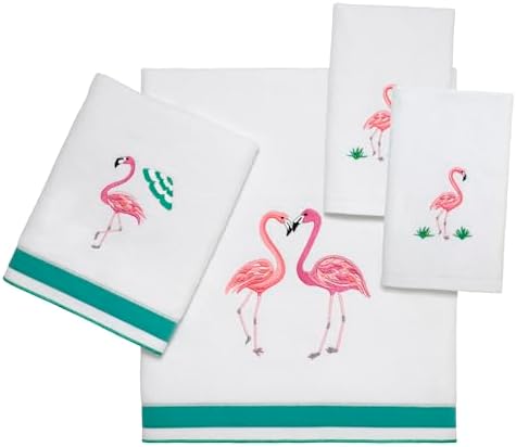 Crisp Flamingo bath collection 4pc towel set