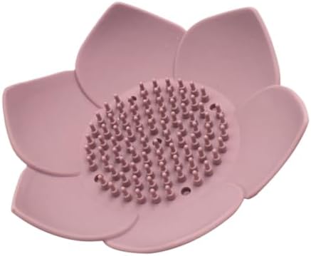 Ciieeo 1pc Creative Petals Shaped Silicone Soap Holder