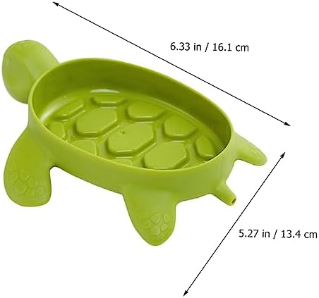 CIIEEO 4pcs Turtle Shaped Self-Draining Soap Dish