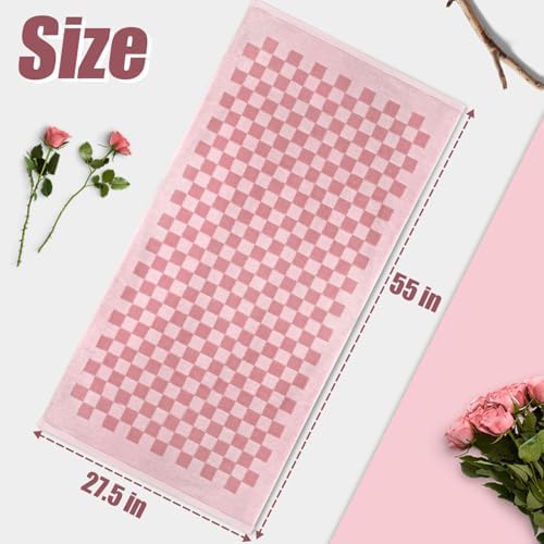 Soft Quick-Dry Pink Bath Towels for Women 275x55 Set of 2