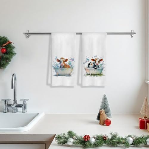 COWEB Funny Cow Bathroom Towels Set 2 x 44