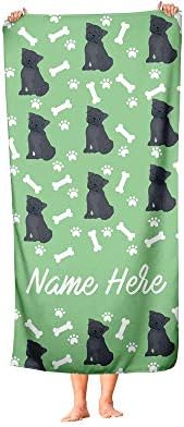 Personalized Extra-Large Pug Towels for Kids