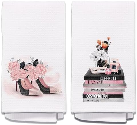 Stylish Pink Hand Towels for Girls Bathroom Accessories Premium Cotton Towels