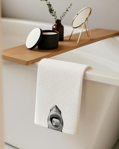 FISWAFY Shark Lovers Humor Hand Towels