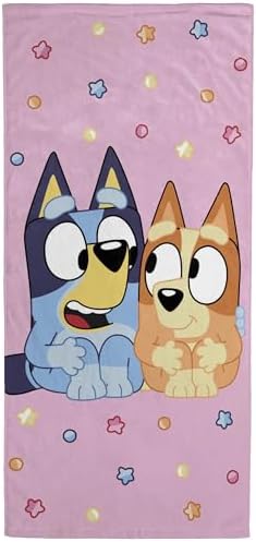 Jay Franco Bluey Bingo Beach Towel - Super Soft and Absorbent