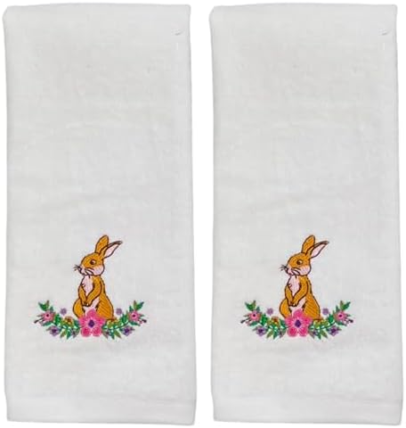 Luxurious Bunny Flower Hand Towels