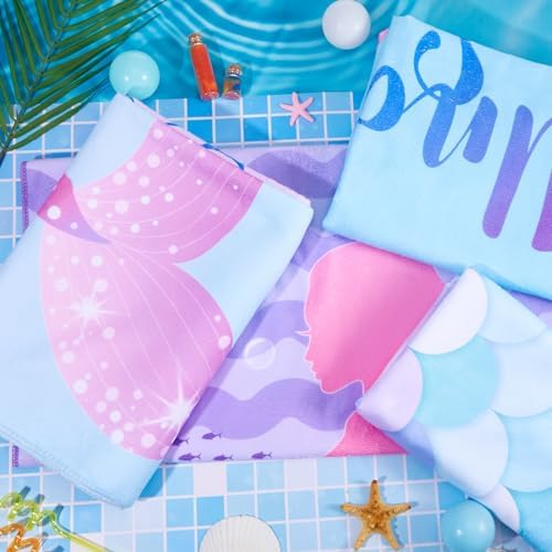 12 Mermaid Bath Towels Set