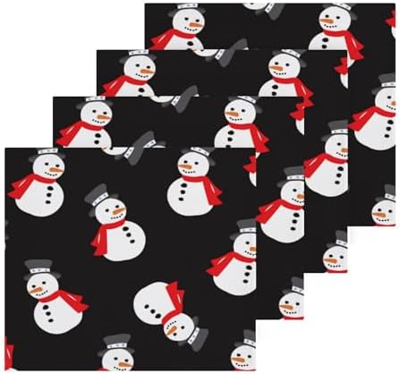 Christmas Snowman Washcloths 2 Pack Soft Absorbent Towels