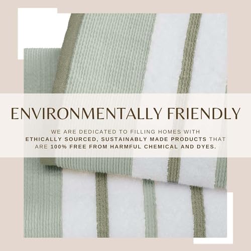 Elegant Sage Green Bath Towel Set