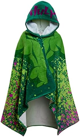 Marvel Hulk Hooded Towel Kids Poncho 100 Cotton Beach Towel