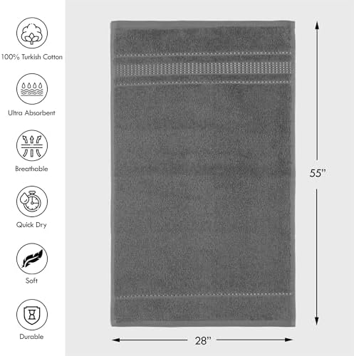 Melissa Linen Dark Gray 2-Piece Bath Towel Set