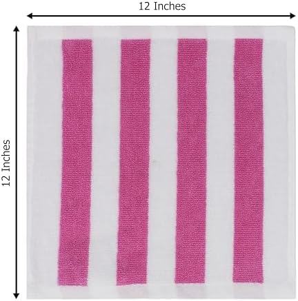 Original Kids Washcloth Set Cabana Stripe 12 x 12 Soft Absorbent