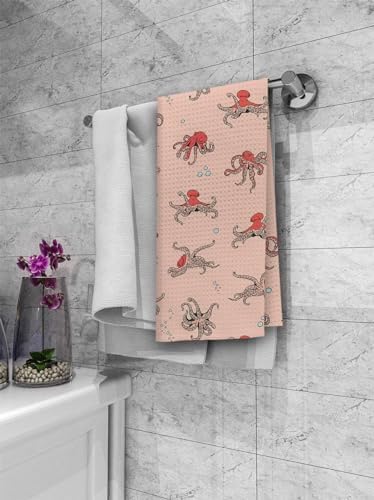 Dibor Cartoon Octopus Kitchen Towels 16x24 Inches