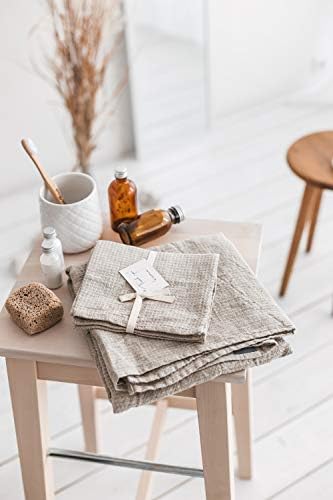 Premium 4-Piece 100 Flax Towels Set - Eco-Friendly Soft Durable