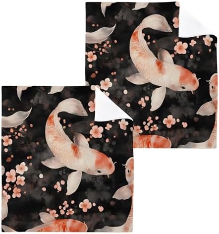 Watercolor Koi Fish Washcloths 2-Pack