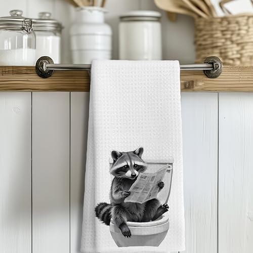 Funny Raccoon Hand Towels for Bathroom KitchenRaccoon Lovers Best Friend