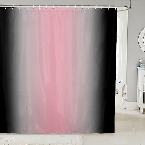 Perfect Pink Bath Curtain Set 72x78 Ombre