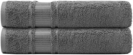 Melissa Linen Dark Gray 2-Piece Bath Towel Set