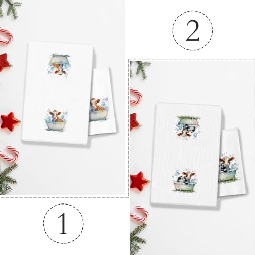 COWEB Funny Cow Bathroom Towels Set 2 x 44