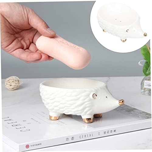 PRETTYZOOM Ceramic Hedgehog Soap Holder Elevate Your Bathroom decor
