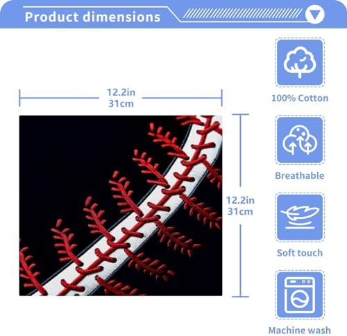 High-Quality Soft Baseball Washcloths for Babies 12x12 Inch