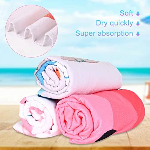 LIVILAN Microfiber Dinosaur Beach Towel for Kids 24x48