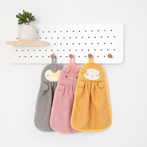 Snadulor 6 Pcs Cute Animal Kids Hand Towels for Home Kitchen