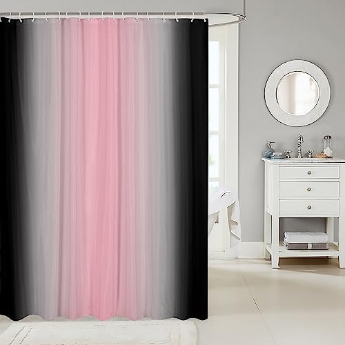Perfect Pink Bath Curtain Set 72x78 Ombre