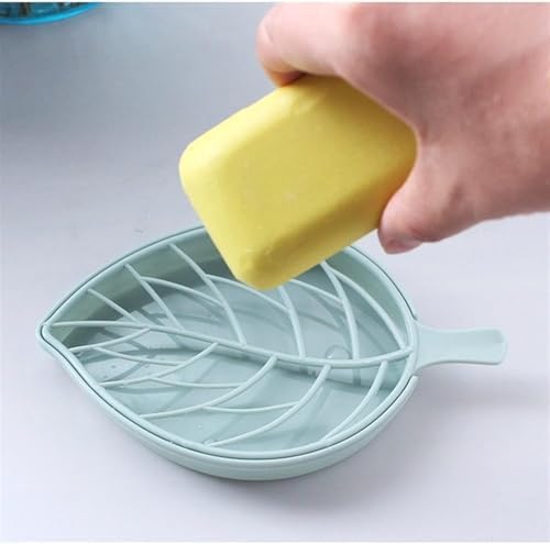 Stylish Leaf-Shape Double-Layer Soap Holder Box