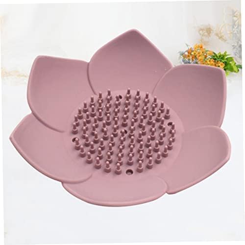 Ciieeo 1pc Creative Petals Shaped Silicone Soap Holder