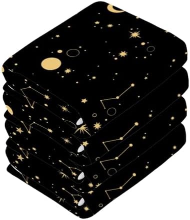 Starry Sky Washcloths 2 Pack - Soft Absorbent Cotton Face Towels