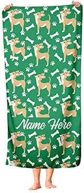 Personalized Pet Dog Chihuahua Towel - Custom Travel Bath Towels