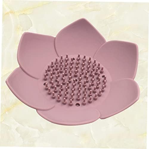 Ciieeo 1pc Creative Petals Shaped Silicone Soap Holder