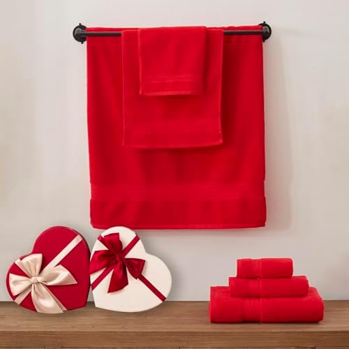 Luxury Red Bath Towel Set for a Perfect Bathroom Experience