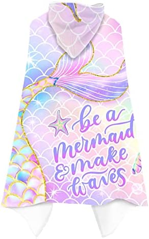 Bonsai Tree Mermaid Beach Towel Kids bath Hooded Poncho 30 x 50
